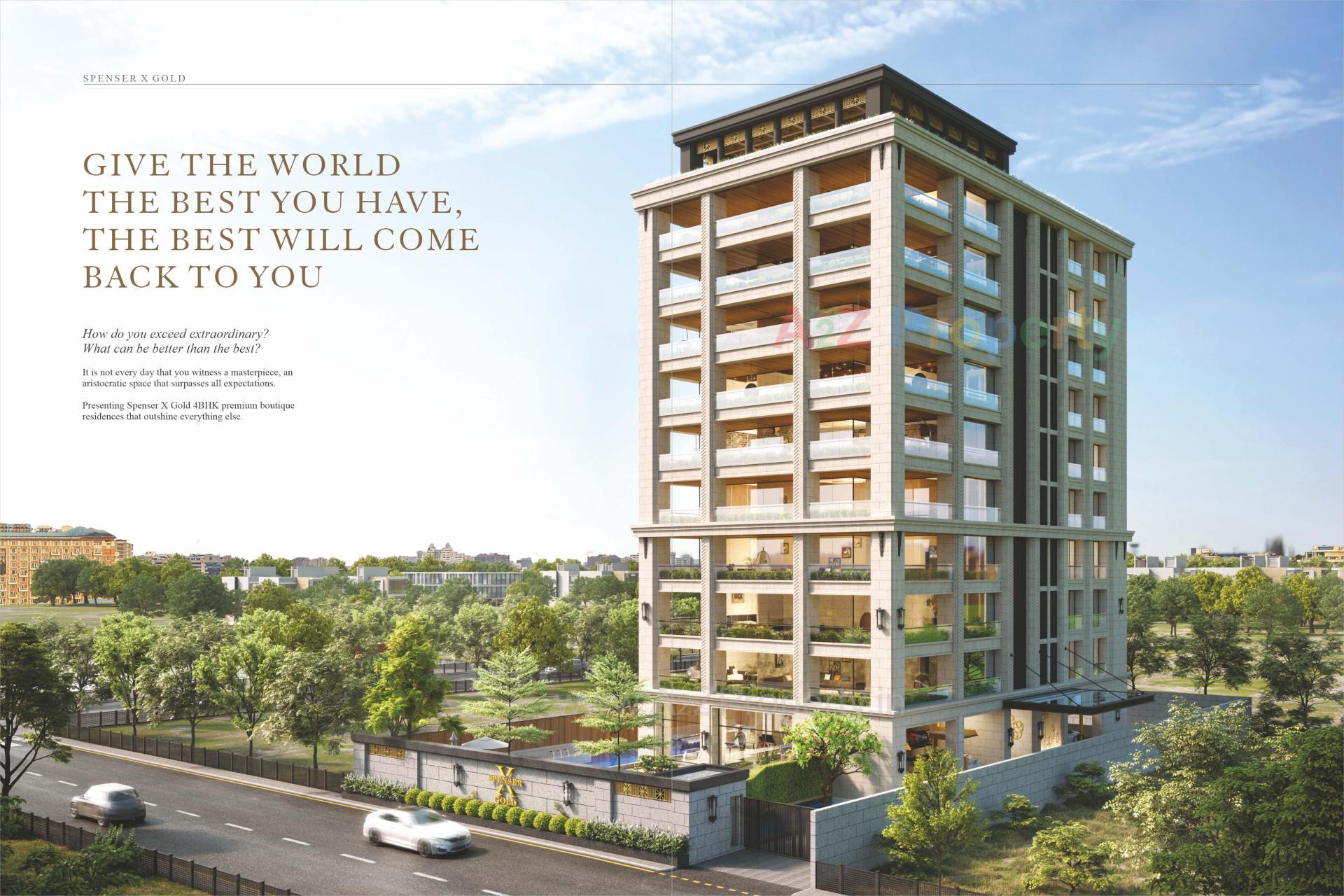 3D Elevation of real estate project Spenser X Gold located at Ankodiya, Vadodara, Gujarat