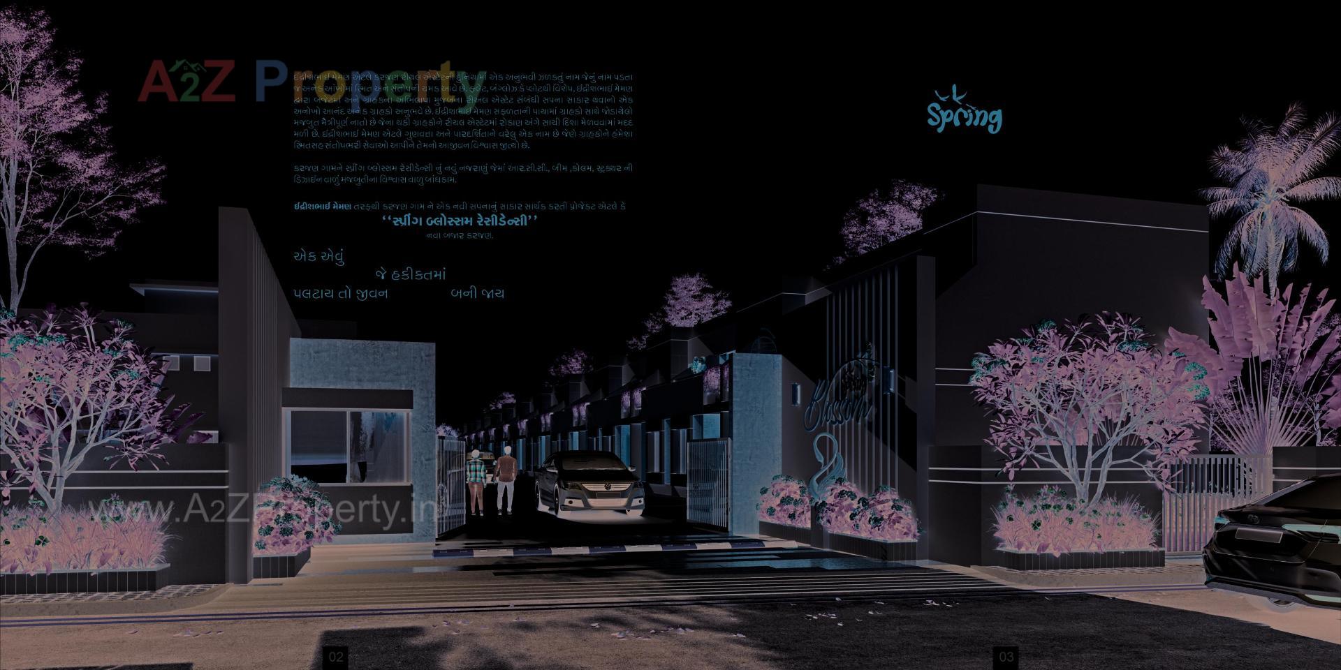 3D Elevation of real estate project Spring Blossom located at Karjan, Vadodara, Gujarat