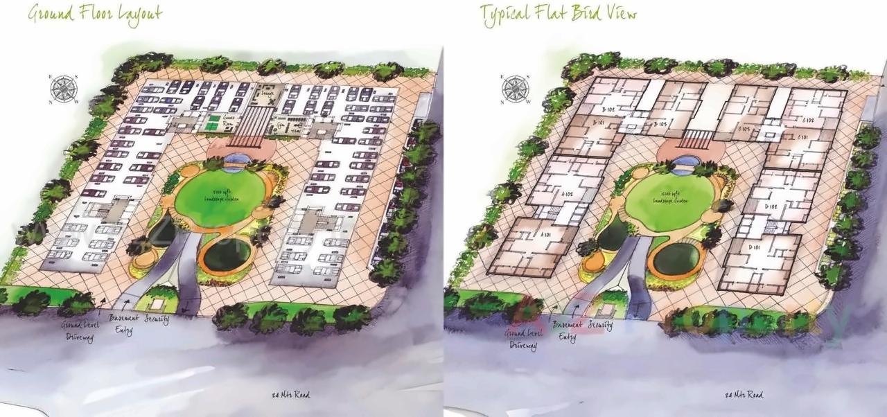 Layout of real estate project Spring Retreat located at Bhayli, Vadodara, Gujarat