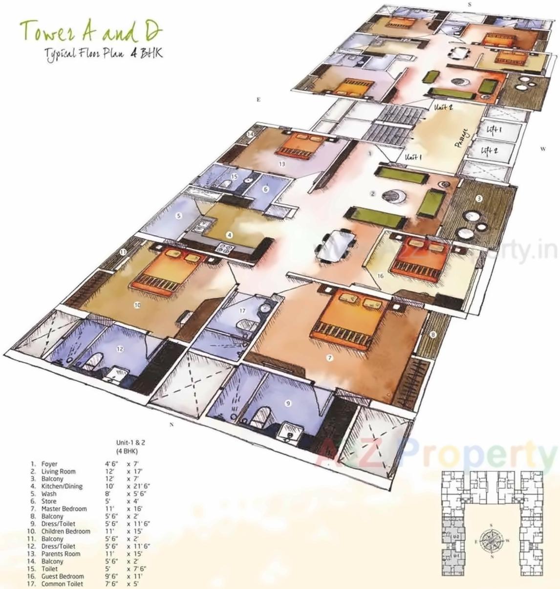 Layout of real estate project Spring Retreat located at Bhayli, Vadodara, Gujarat