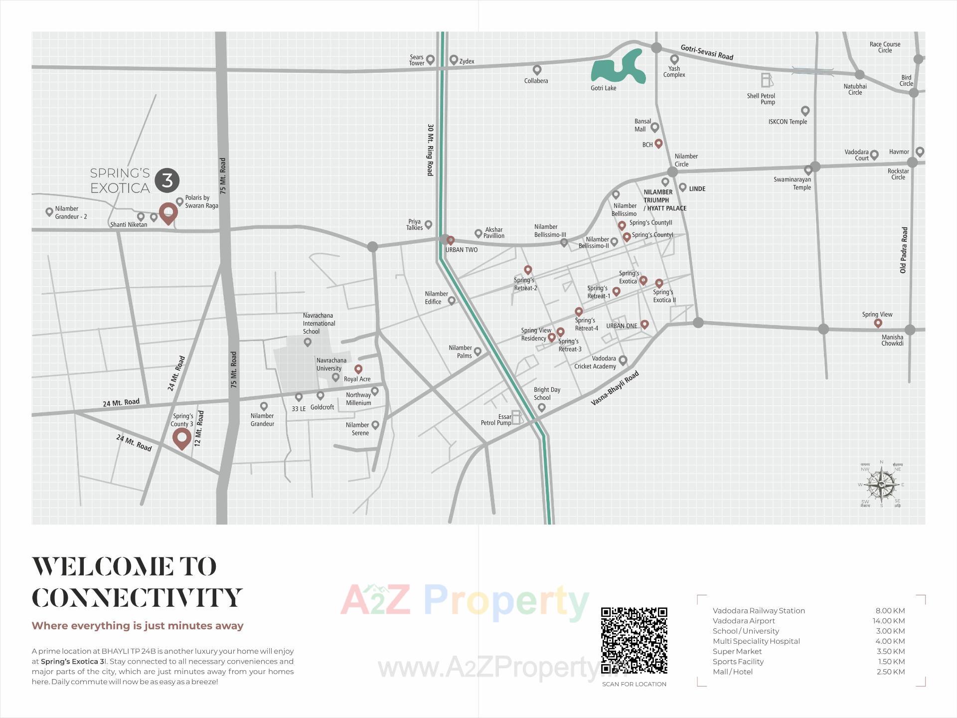  of real estate project Spring's Exotica located at Bhayli, Vadodara, Gujarat