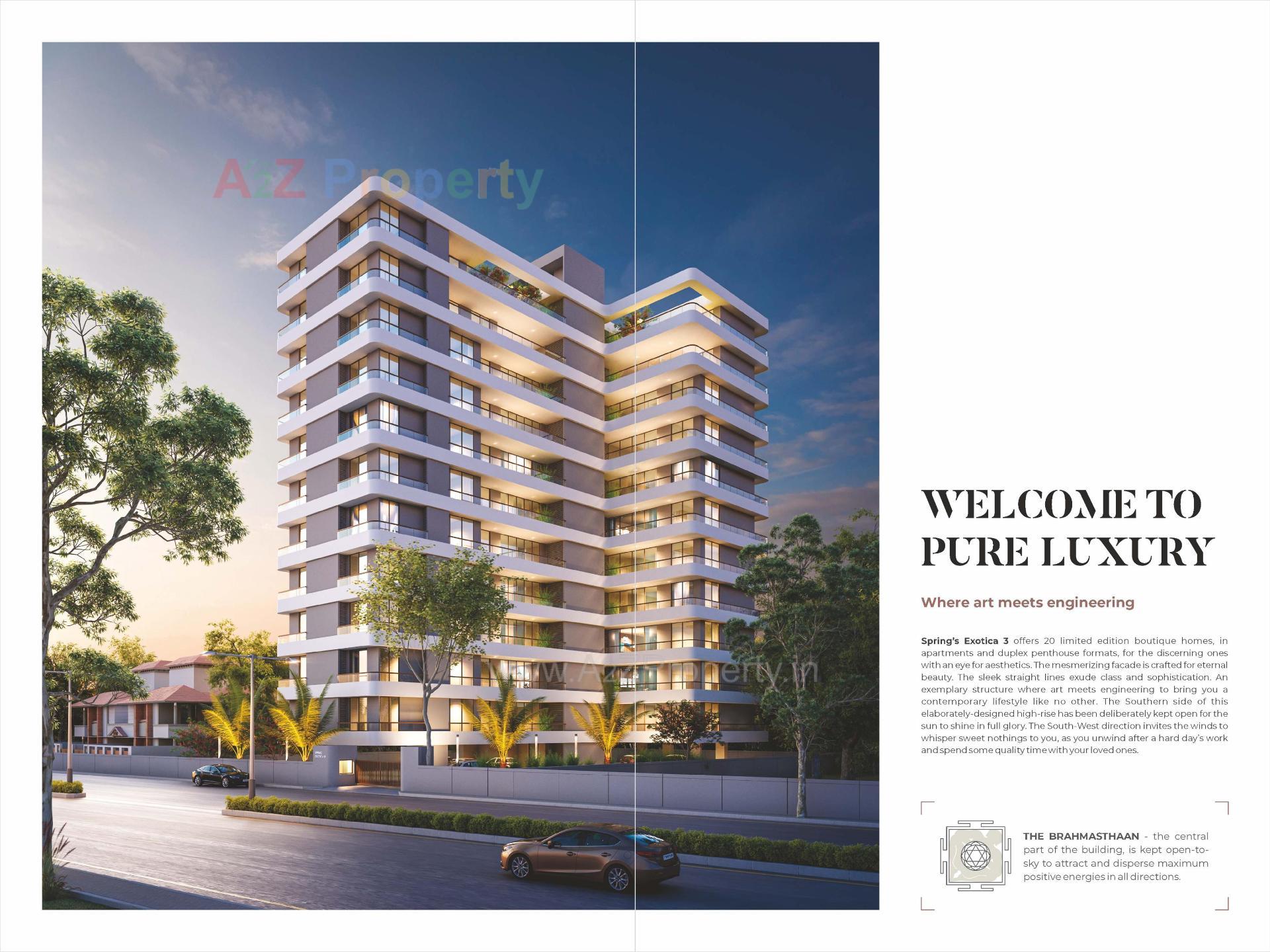 3D Elevation of real estate project Spring's Exotica located at Bhayli, Vadodara, Gujarat