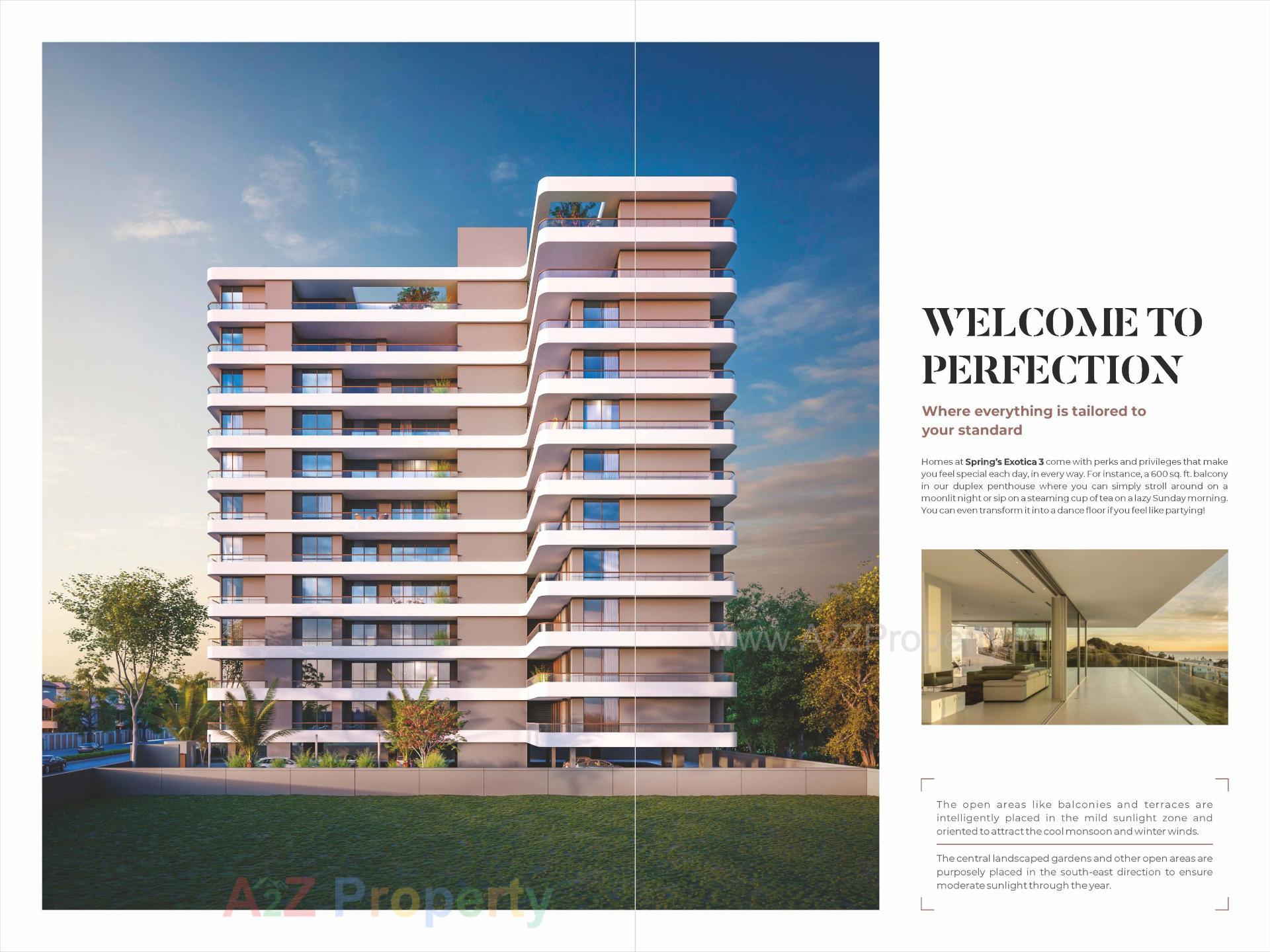 3D Elevation of real estate project Spring's Exotica located at Bhayli, Vadodara, Gujarat