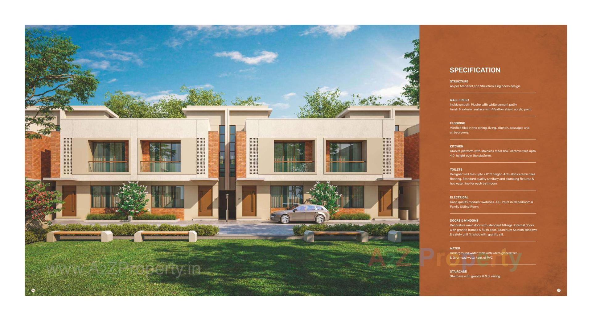 3D Elevation of real estate project Spring Woods located at Tarsali, Vadodara, Gujarat