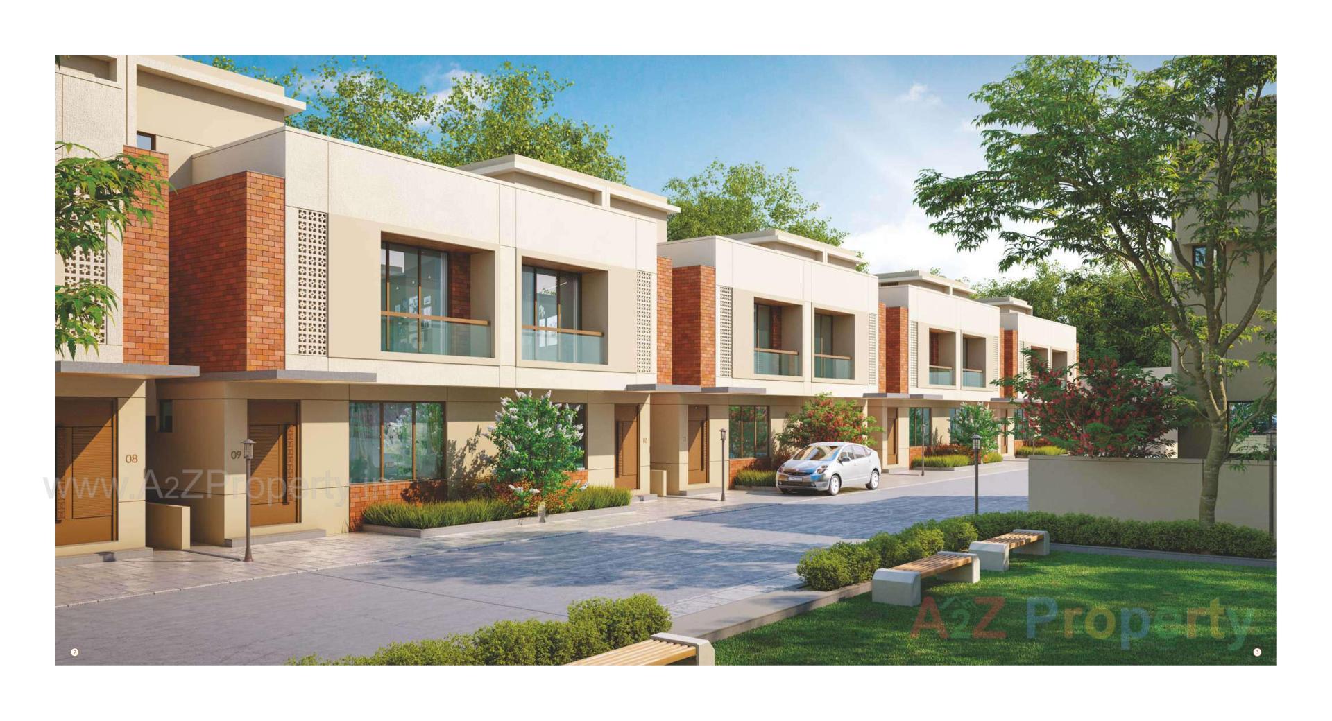 3D Elevation of real estate project Spring Woods located at Tarsali, Vadodara, Gujarat