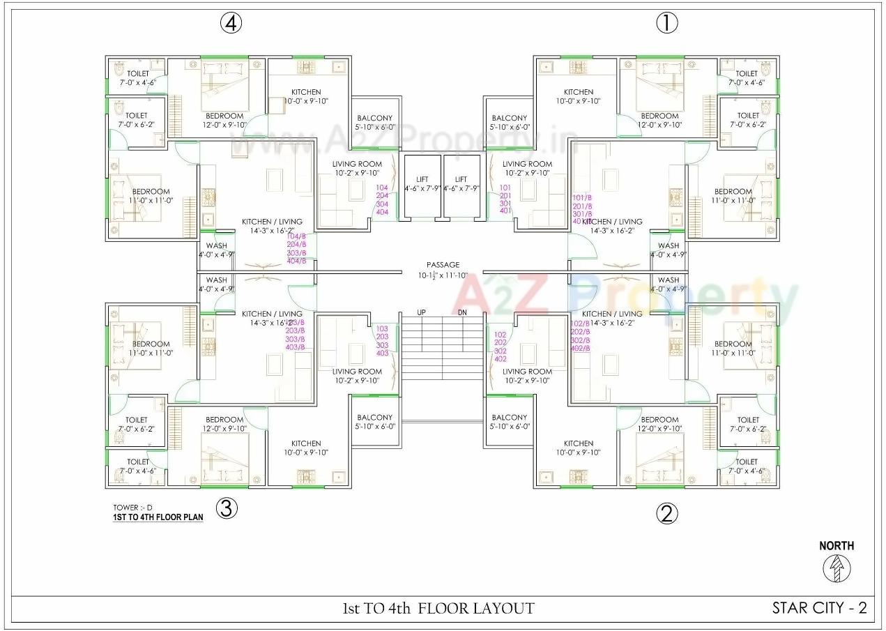 Layout of real estate project Star City Ii located at Tandalja, Vadodara, Gujarat