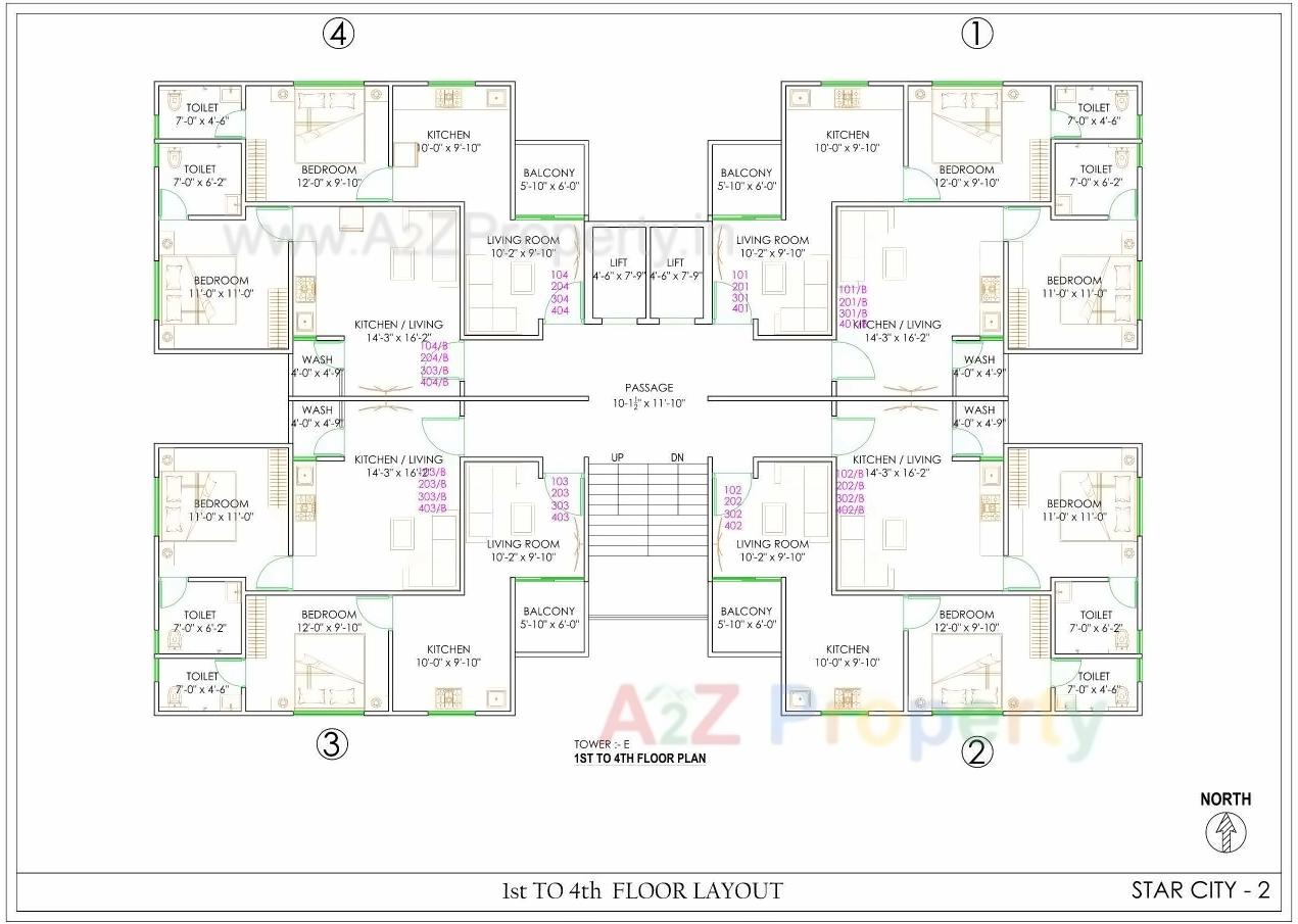 Layout of real estate project Star City Ii located at Tandalja, Vadodara, Gujarat