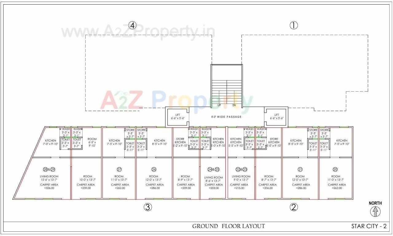 Layout of real estate project Star City Ii located at Tandalja, Vadodara, Gujarat