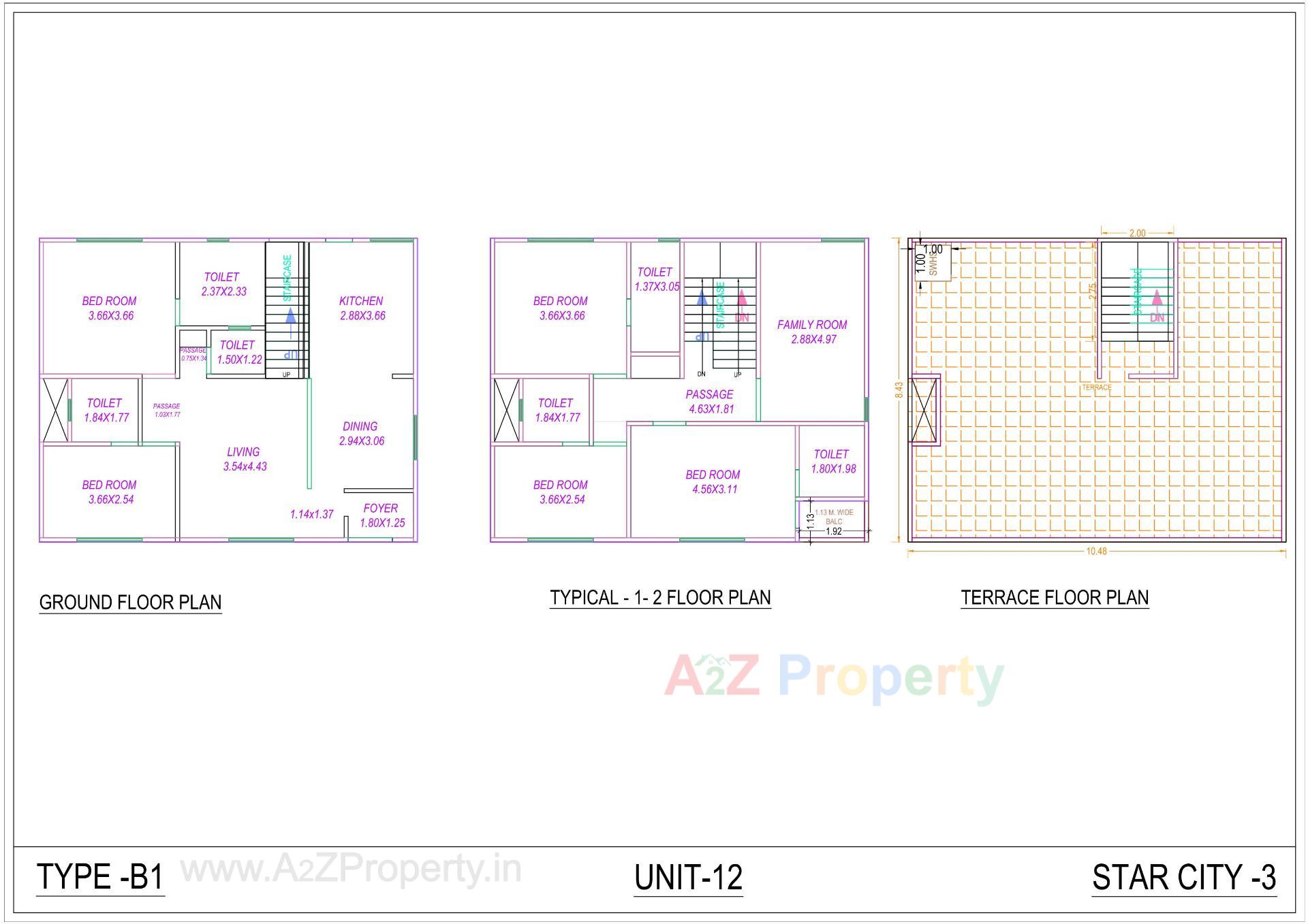 Layout of real estate project Star City located at Tandalja, Vadodara, Gujarat