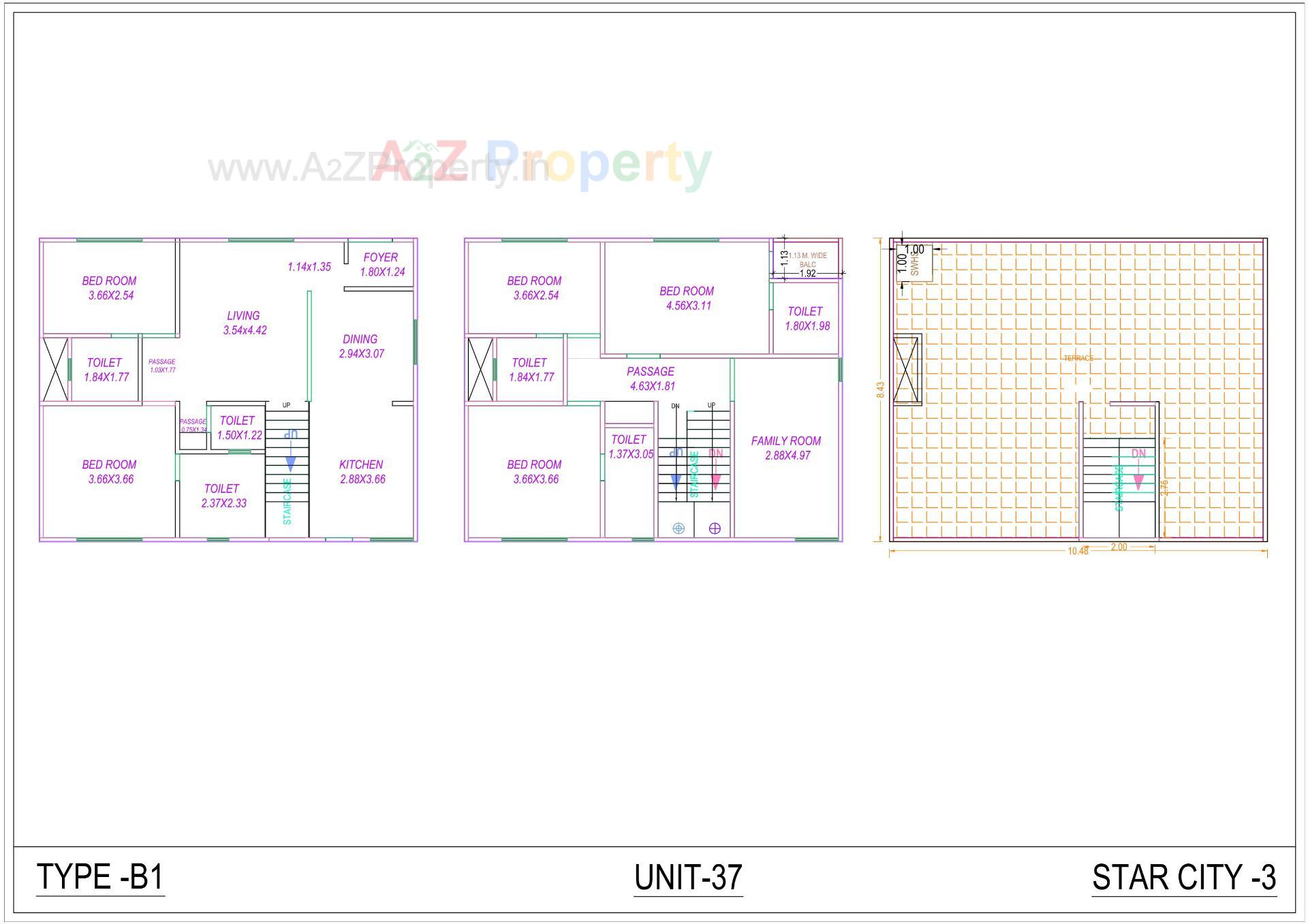 Layout of real estate project Star City located at Tandalja, Vadodara, Gujarat