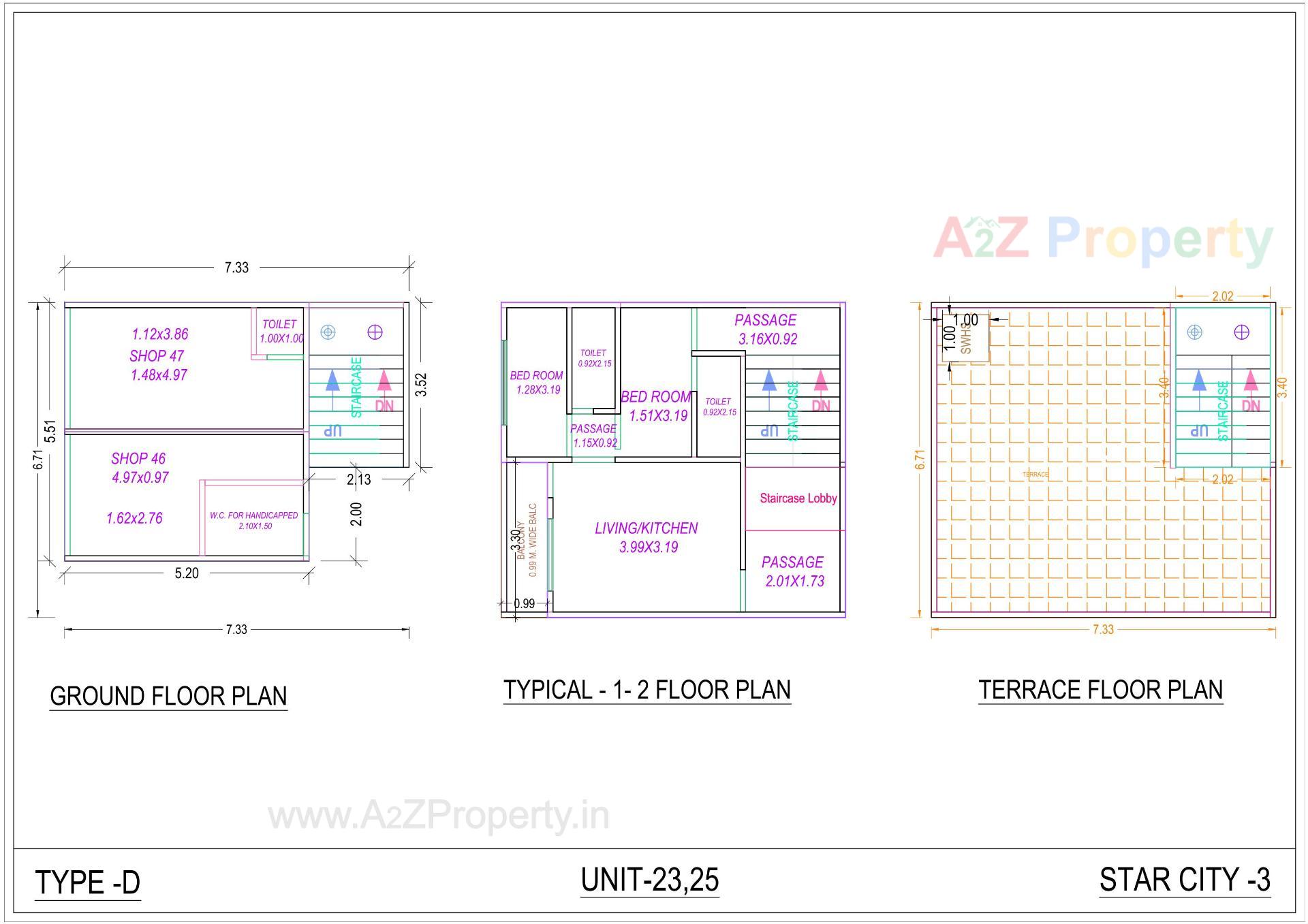 Layout of real estate project Star City located at Tandalja, Vadodara, Gujarat