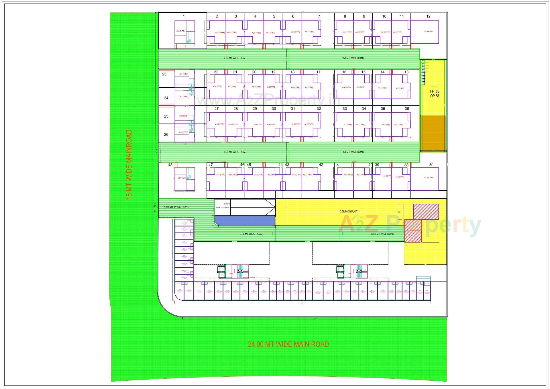 Layout of real estate project Star City located at Tandalja, Vadodara, Gujarat