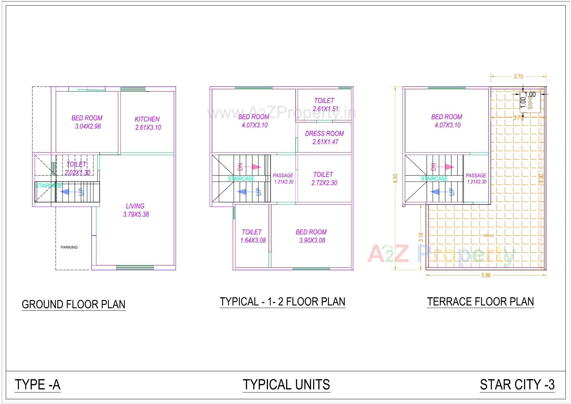 Layout of real estate project Star City located at Tandalja, Vadodara, Gujarat