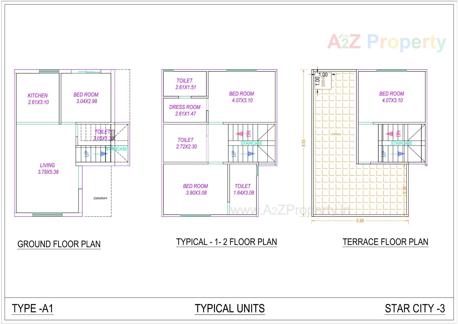 Layout of real estate project Star City located at Tandalja, Vadodara, Gujarat