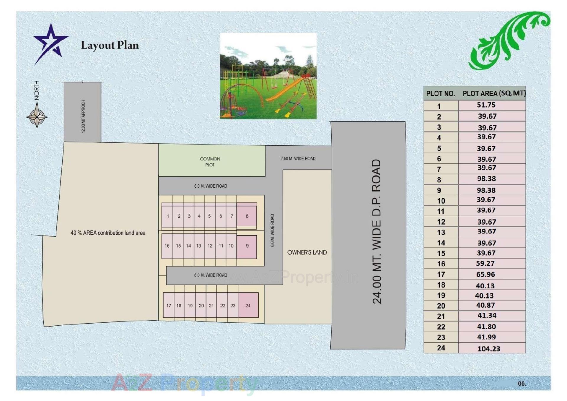Layout of real estate project Star Residency located at Padra, Vadodara, Gujarat