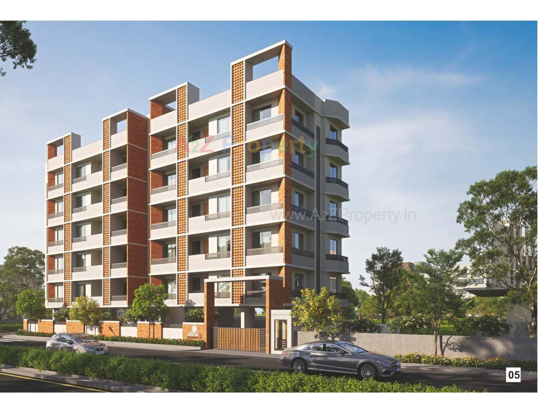 3D Elevation of real estate project Suhrad Residency located at Sayajipura, Vadodara, Gujarat