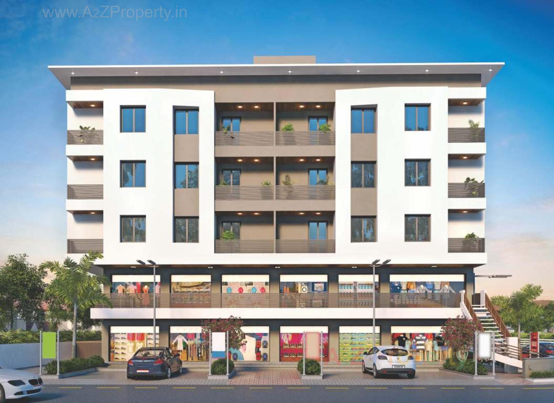 3D Elevation of real estate project Sukhdham Parkview located at Vadodara, Vadodara, Gujarat