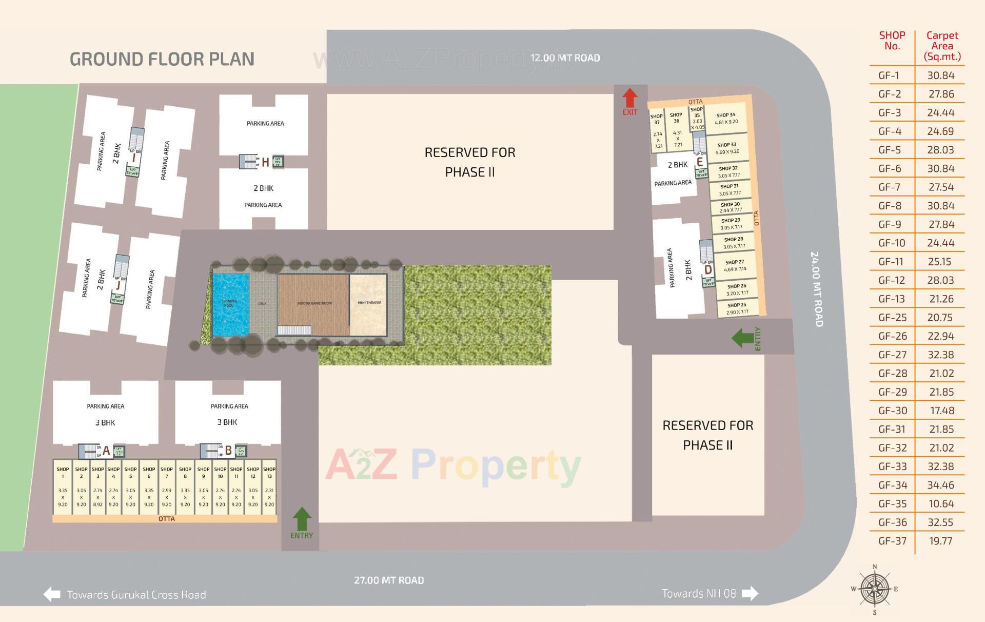 Layout of real estate project Sukhdham Signature () located at Vadodara, Vadodara, Gujarat