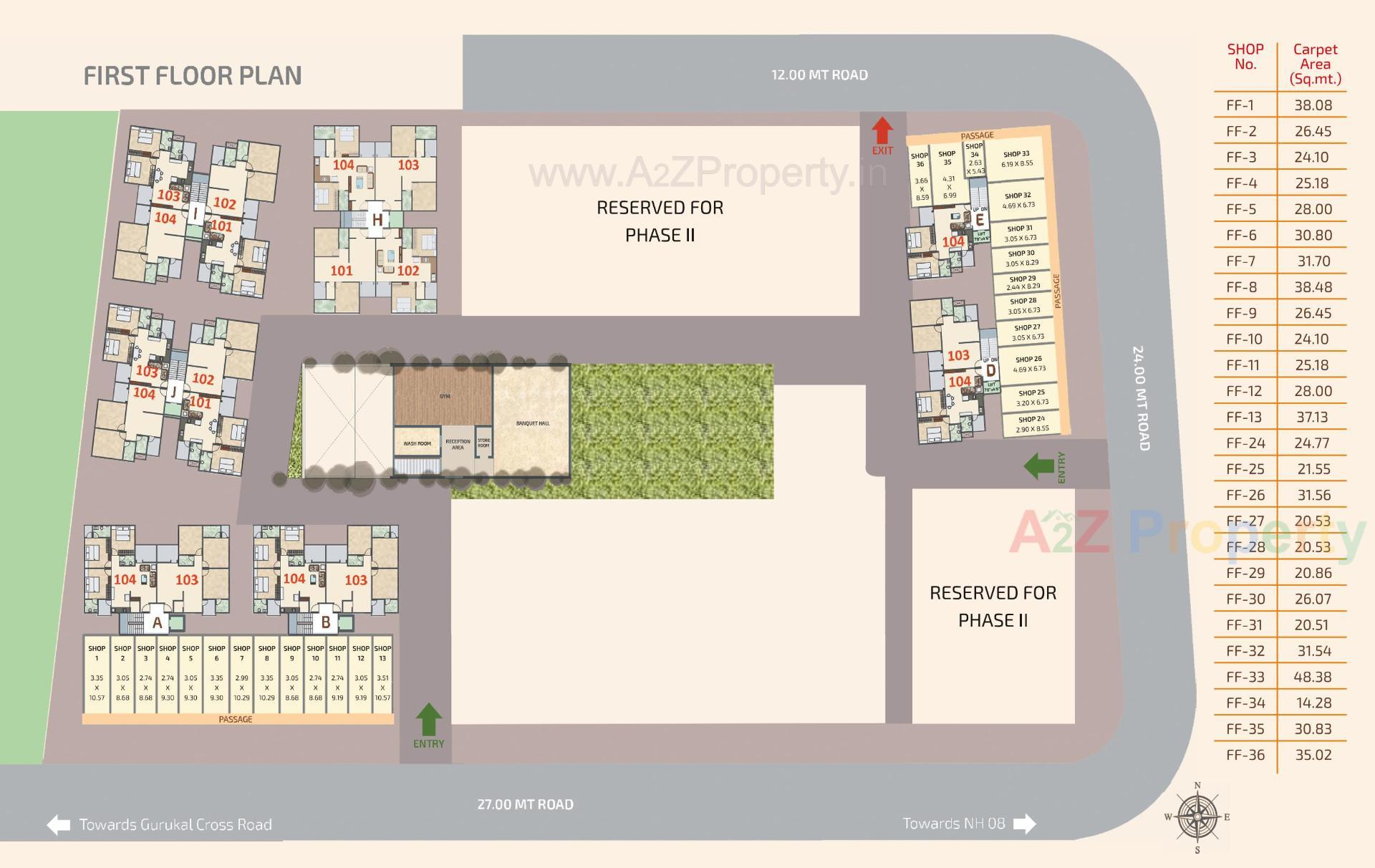 Layout of real estate project Sukhdham Signature () located at Vadodara, Vadodara, Gujarat