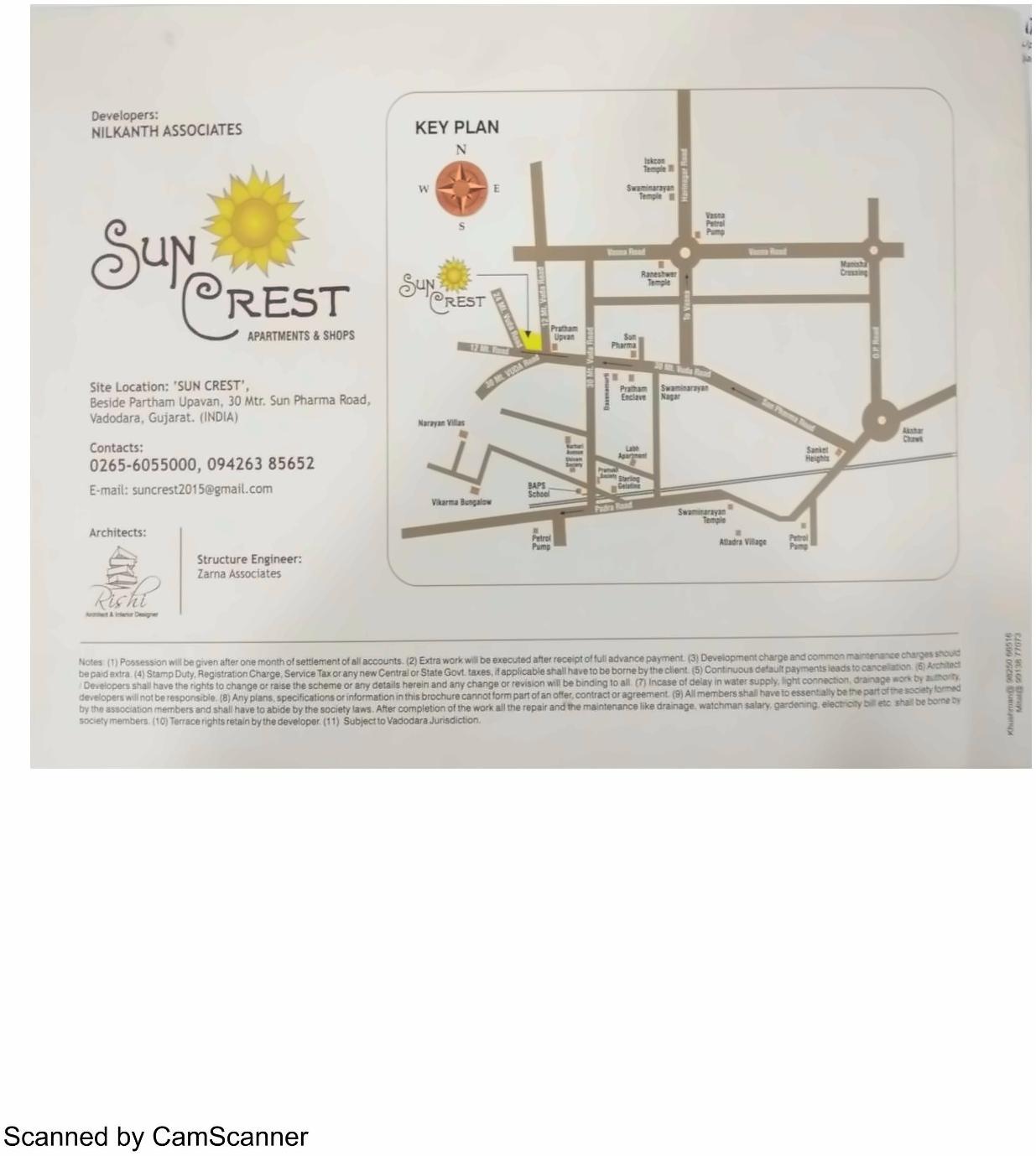  of real estate project Sun Crest located at Tandalaja, Vadodara, Gujarat