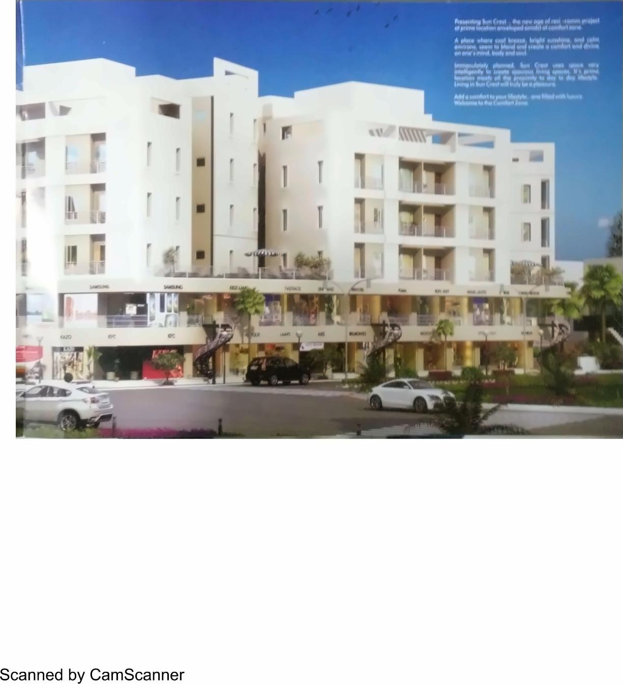 3D Elevation of real estate project Sun Crest located at Tandalaja, Vadodara, Gujarat