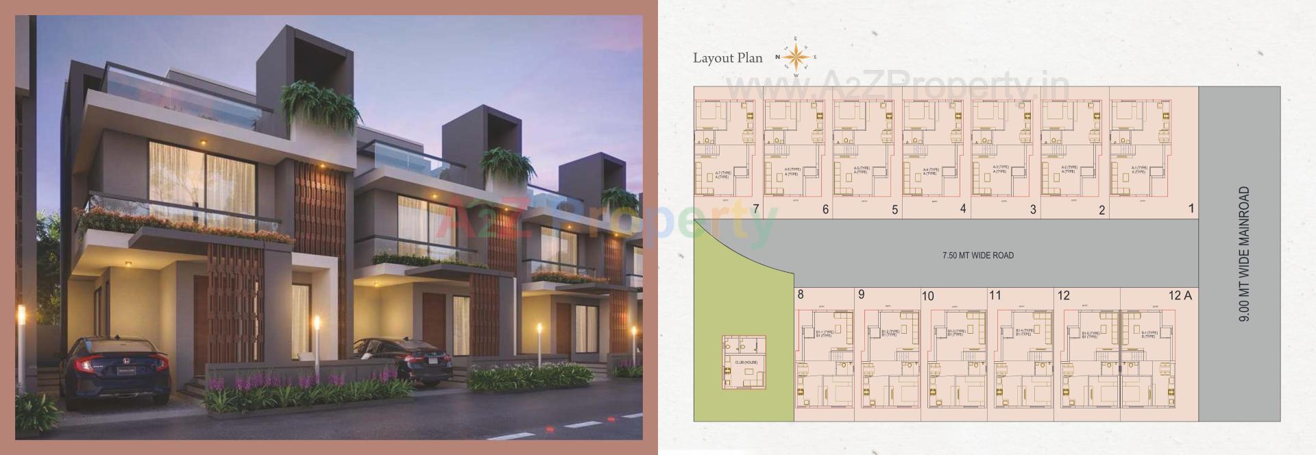Layout of real estate project Sun Palacio located at Sevasi, Vadodara, Gujarat