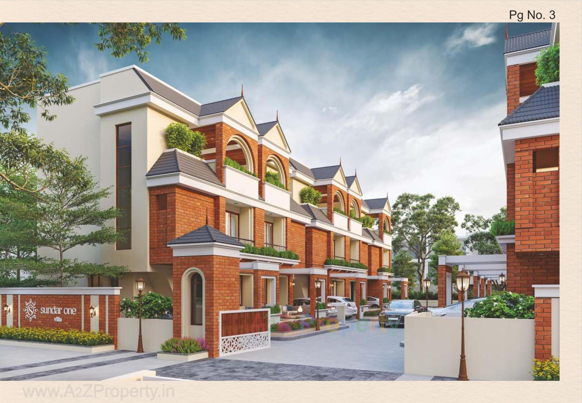 3D Elevation of real estate project Sundar One Villa located at At Makarpura, Vadodara, Gujarat