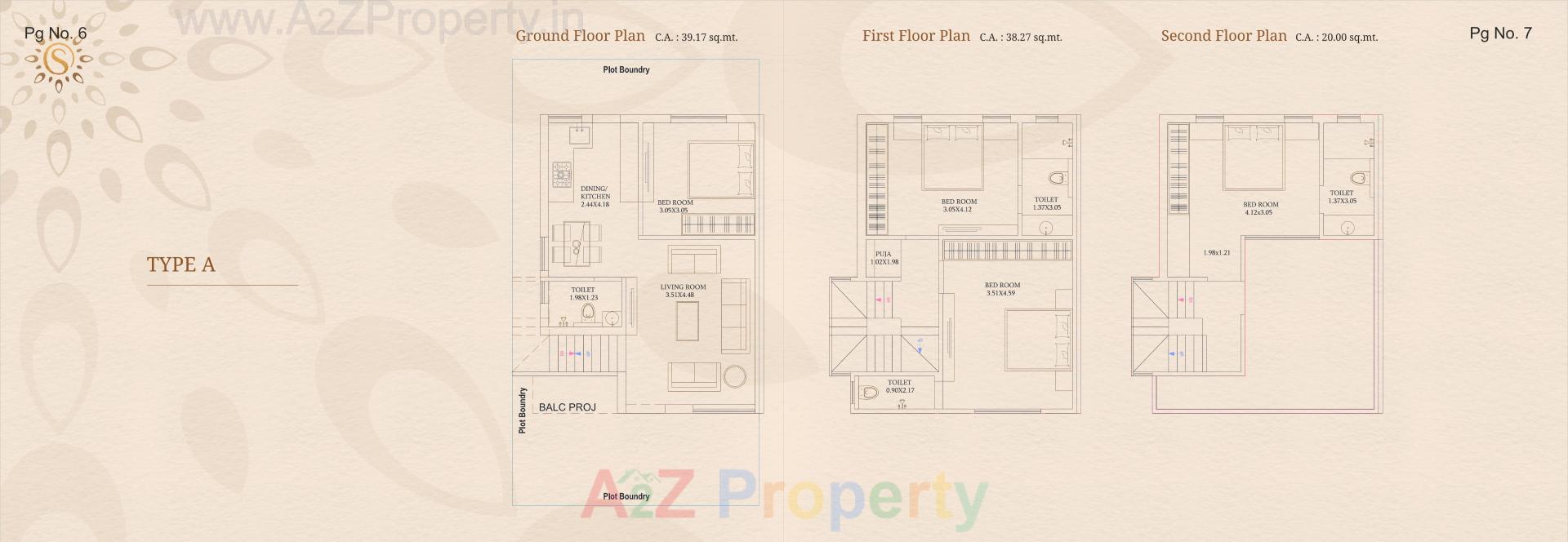 Layout of real estate project Sundar One Villa located at At Makarpura, Vadodara, Gujarat