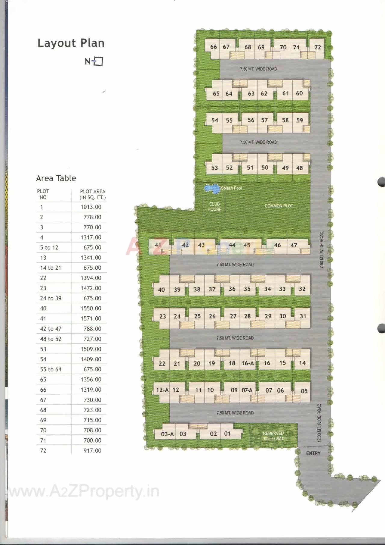 Layout of real estate project Sundar One located at Sundarpura, Vadodara, Gujarat