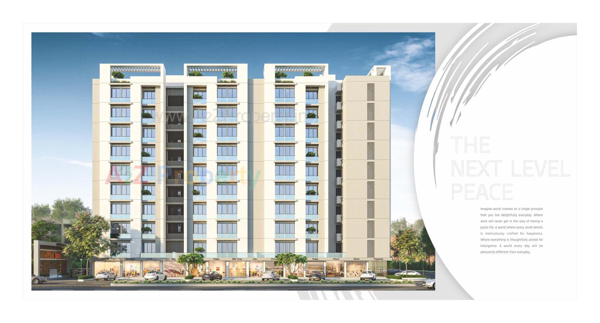 3D Elevation of real estate project Sundaram Highlife located at Bapod, Vadodara, Gujarat