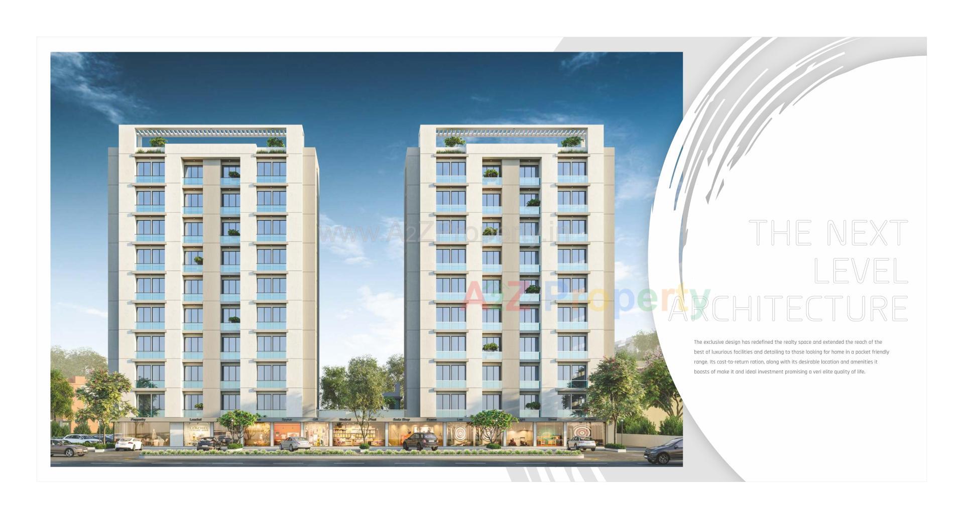 3D Elevation of real estate project Sundaram Highlife located at Bapod, Vadodara, Gujarat