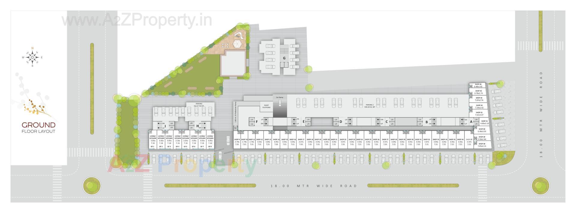 Layout of real estate project Sundaram Icon located at Bapod, Vadodara, Gujarat