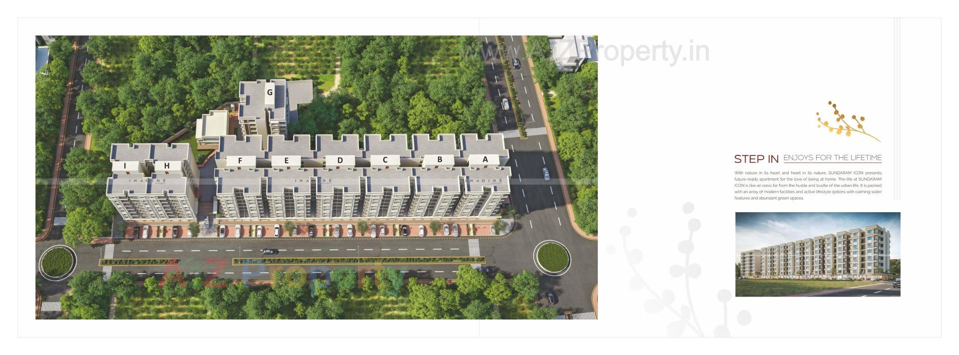 Layout of real estate project Sundaram Icon located at Bapod, Vadodara, Gujarat