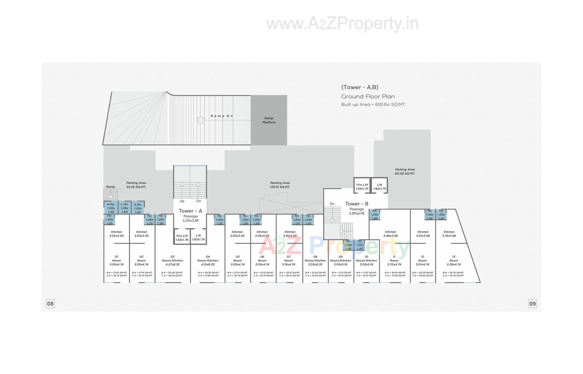 Layout of real estate project Sundaram Skyline located at Tarsali, Vadodara, Gujarat