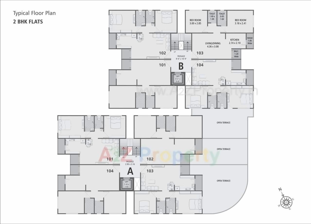 Layout of real estate project Sundaram Villa located at Sayajipura, Vadodara, Gujarat