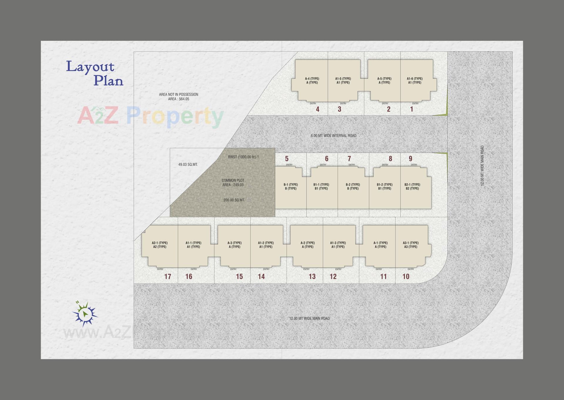 Layout of real estate project Sundaram Villa located at Kapurai, Vadodara, Gujarat