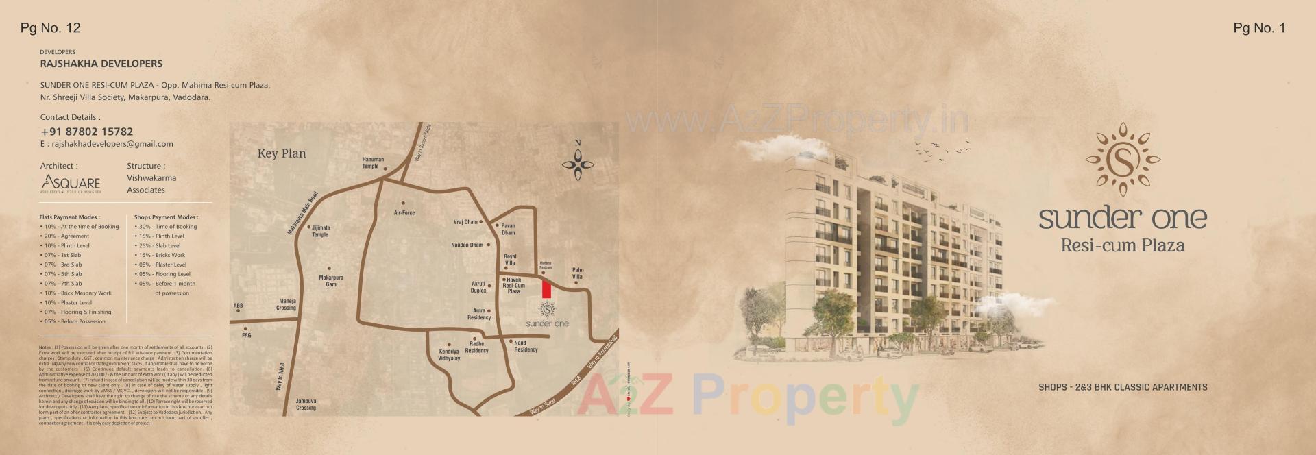  of real estate project Sunder One Resi Cum Plaza located at Makarpura, Vadodara, Gujarat