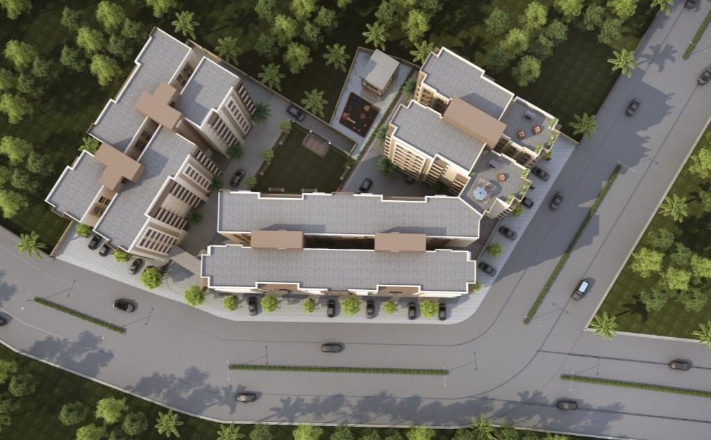 Elevation Bird View of real estate project Sunrise Homes located at Ankhol, Vadodara, Gujarat