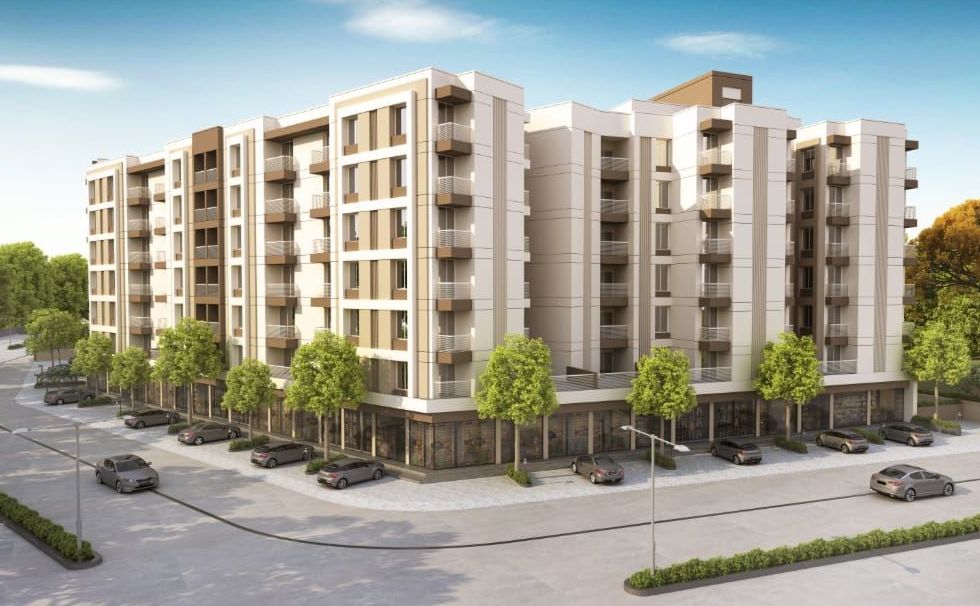 Elevation Corner of real estate project Sunrise Homes located at Ankhol, Vadodara, Gujarat