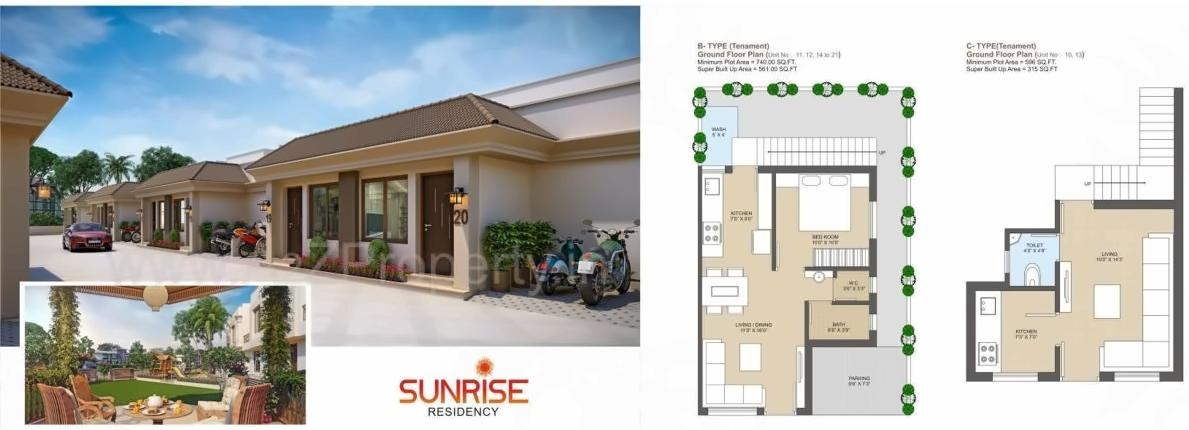 Layout of real estate project Sunrise Residency located at Tarsali, Vadodara, Gujarat