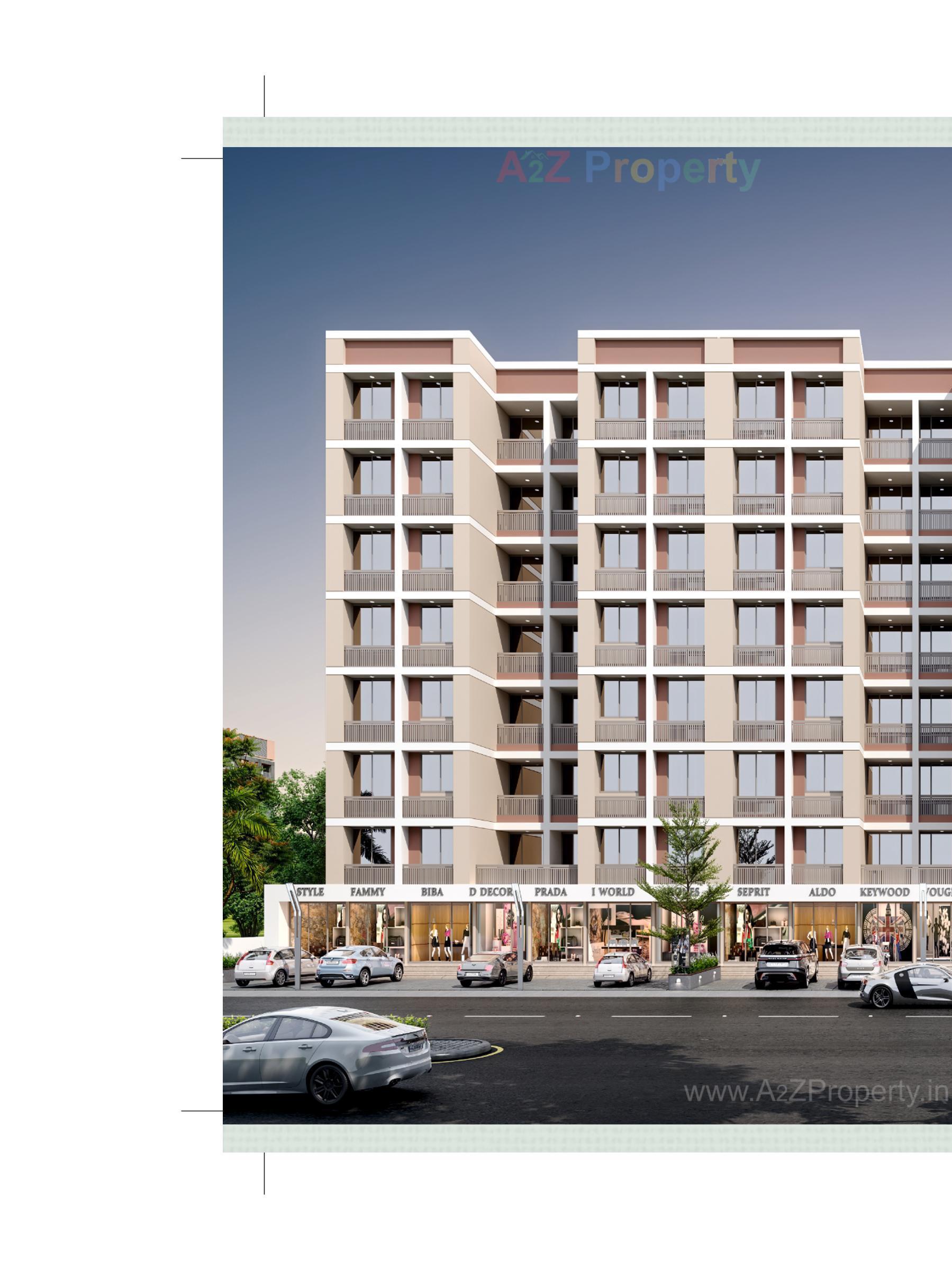 3D Elevation of real estate project Sunrise Residency located at Tandalja, Vadodara, Gujarat