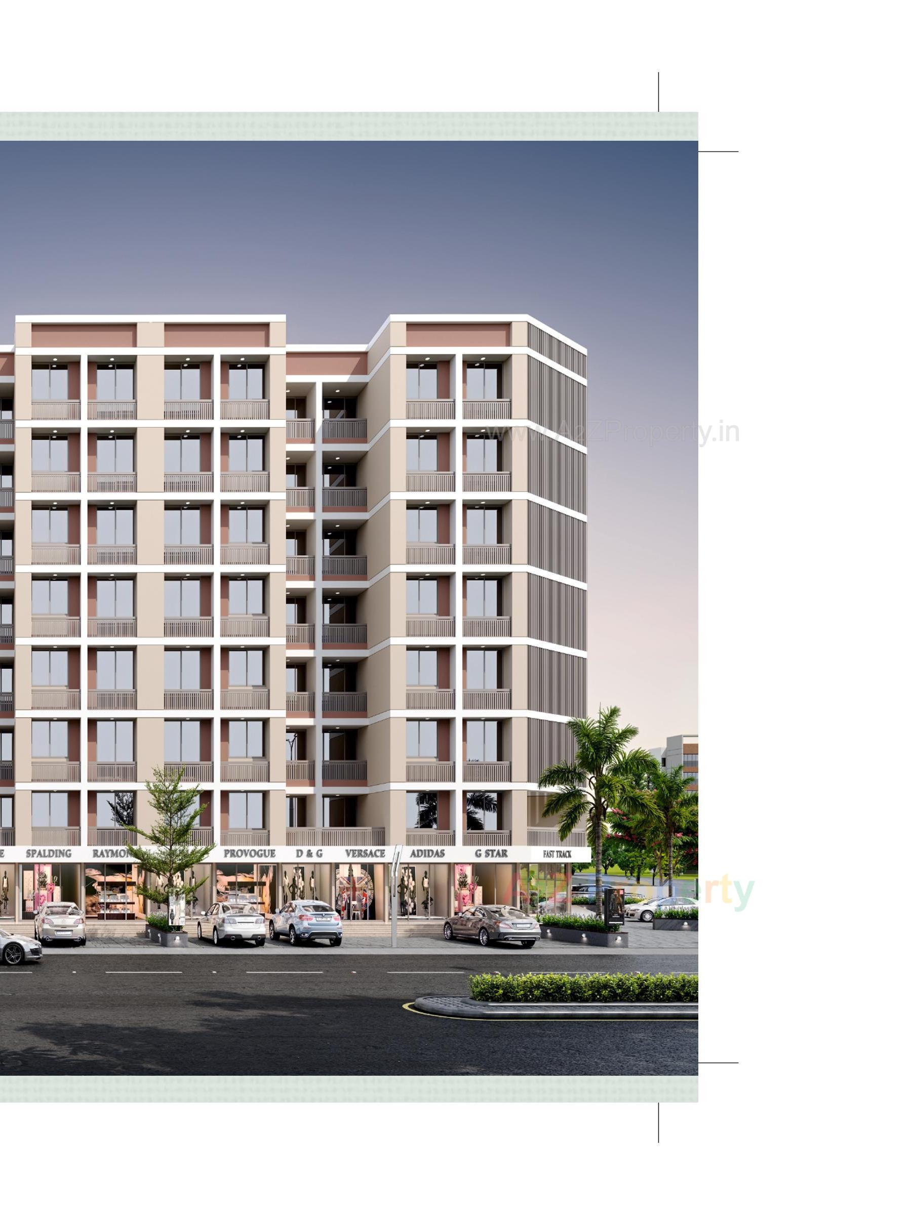 3D Elevation of real estate project Sunrise Residency located at Tandalja, Vadodara, Gujarat