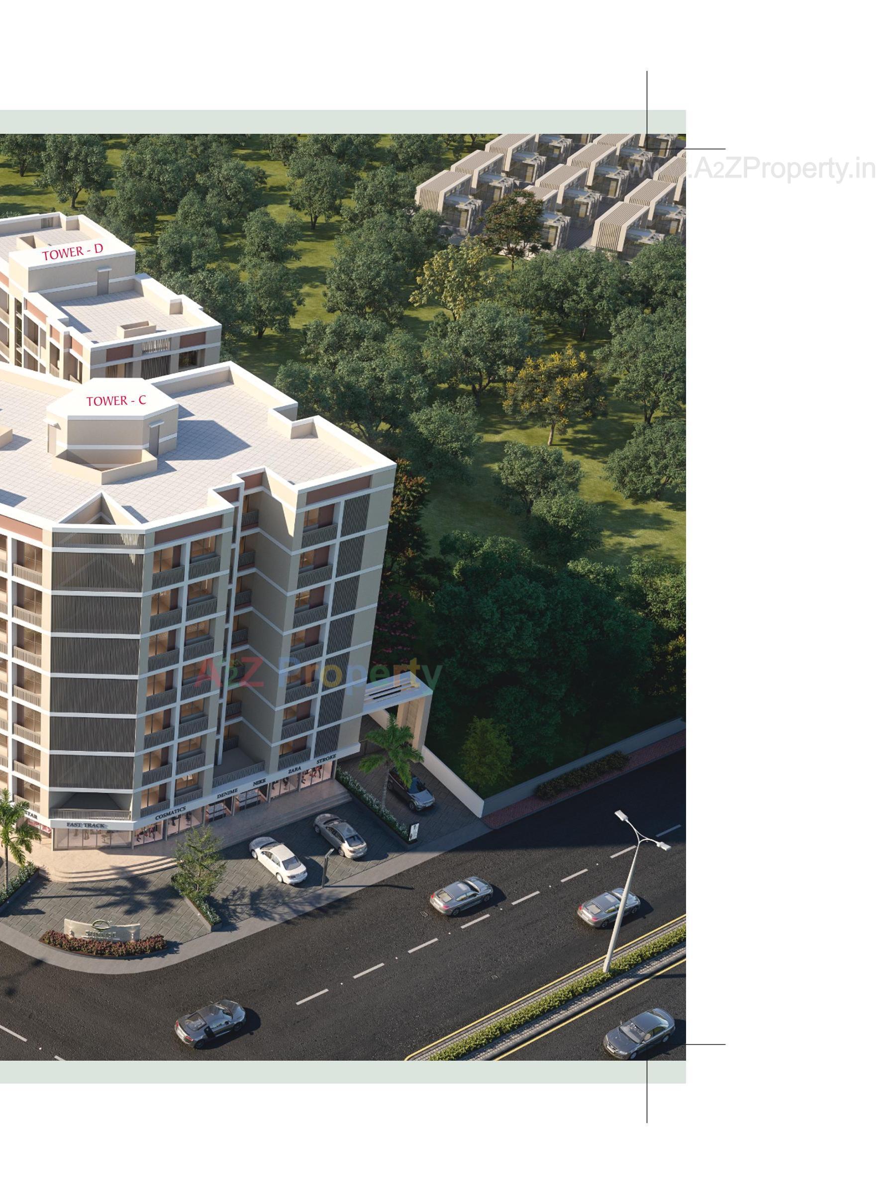 3D Elevation of real estate project Sunrise Residency located at Tandalja, Vadodara, Gujarat