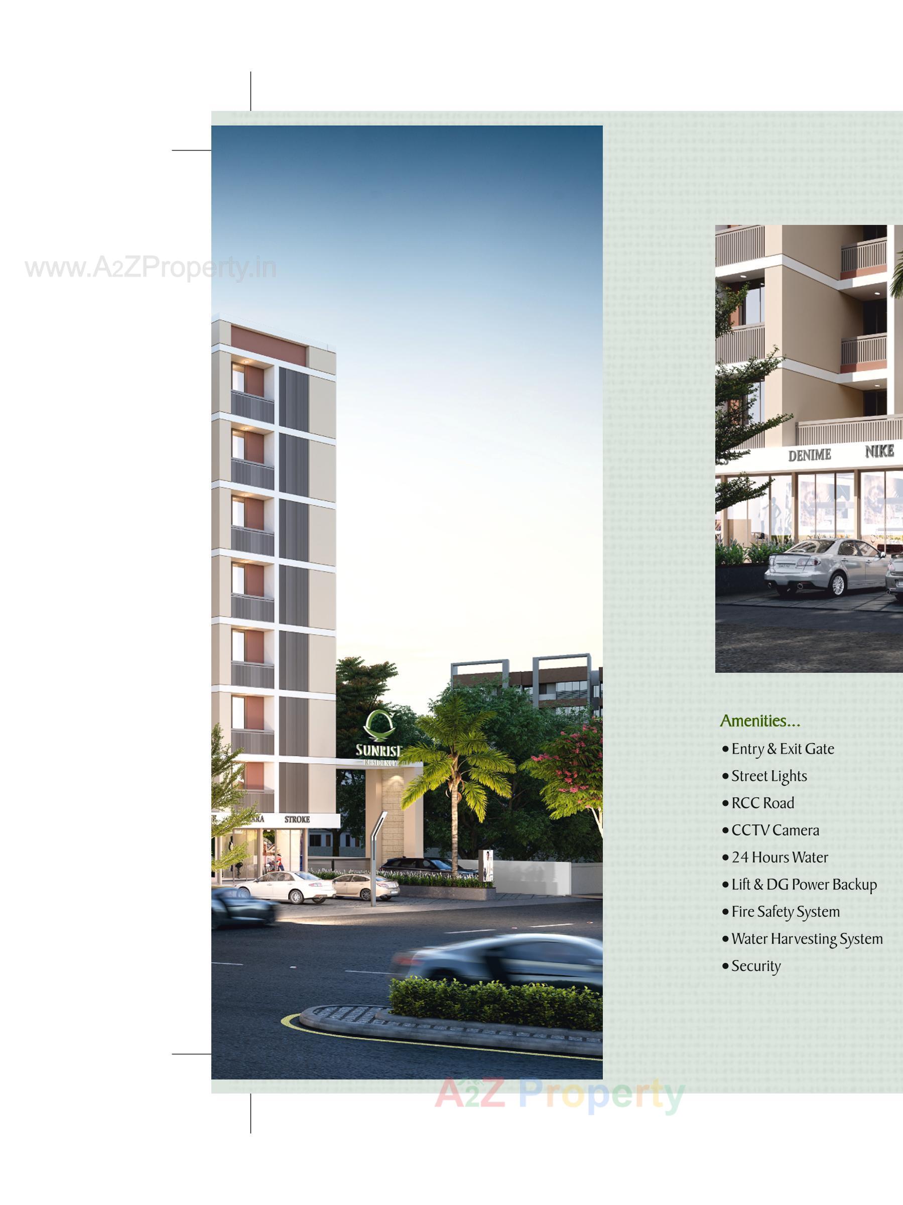 3D Elevation of real estate project Sunrise Residency located at Tandalja, Vadodara, Gujarat
