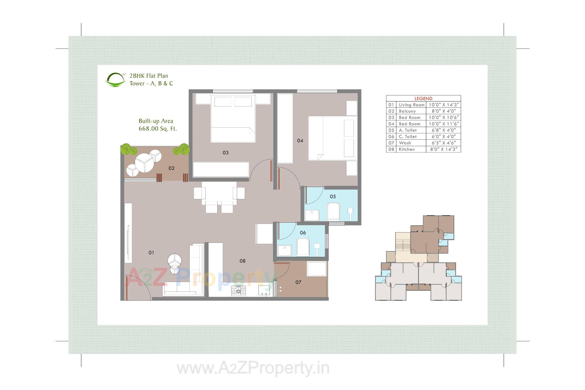 Layout of real estate project Sunrise Residency located at Tandalja, Vadodara, Gujarat