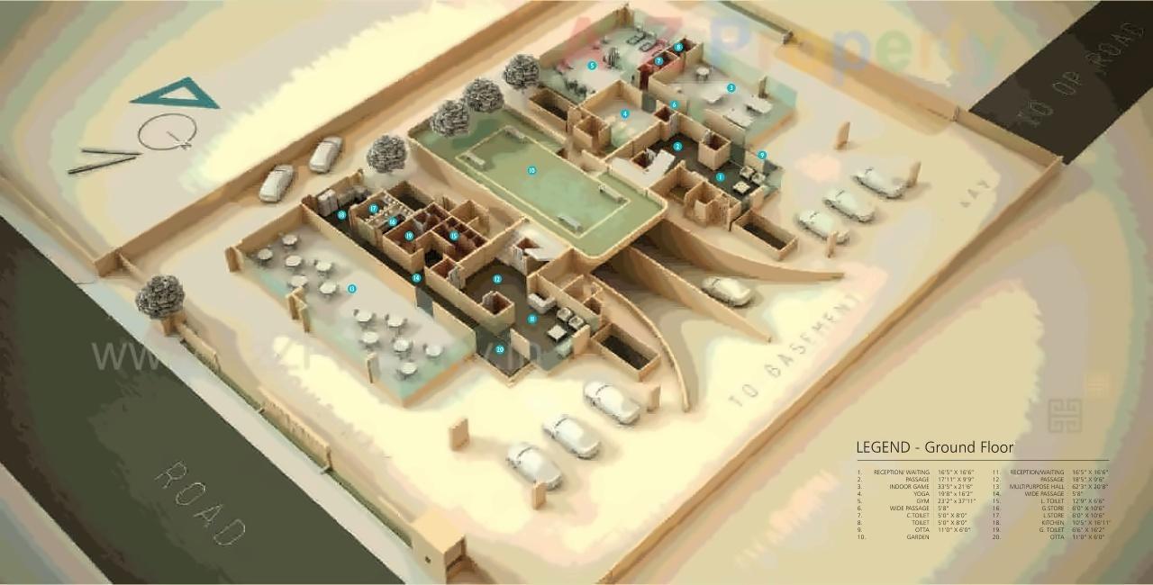 Layout of real estate project Suramya Altis located at Akota, Vadodara, Gujarat