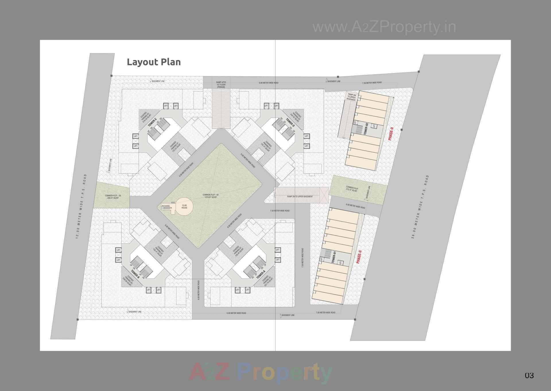 Layout of real estate project Survi Pristine located at Manjalpur, Vadodara, Gujarat