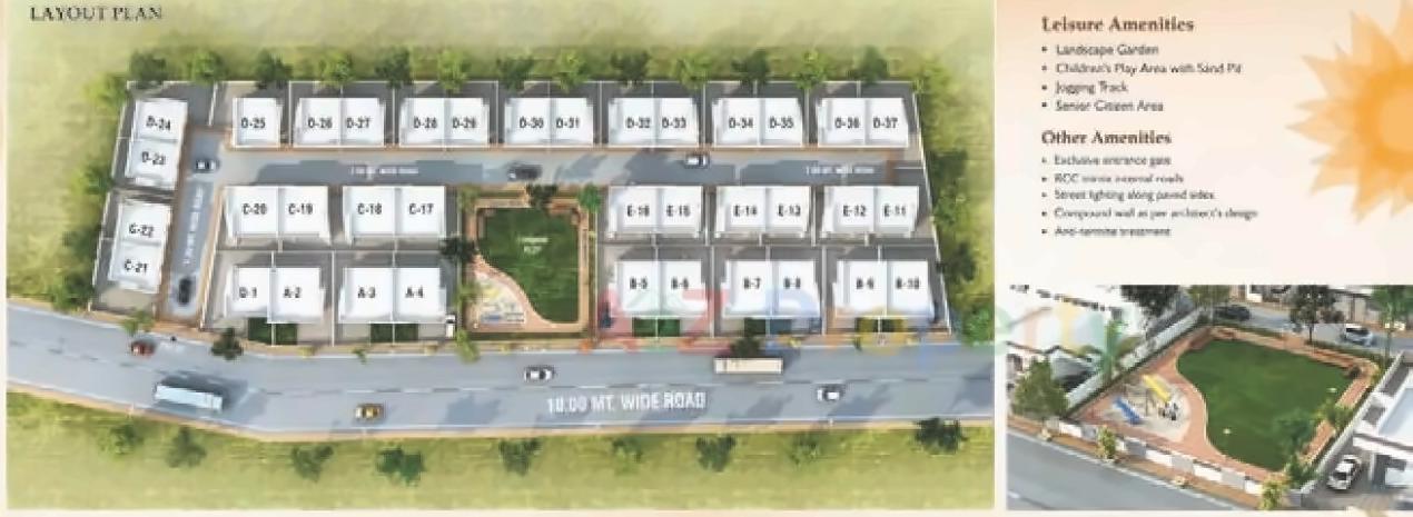 Layout of real estate project Suryadarshan located at Makarpura, Vadodara, Gujarat