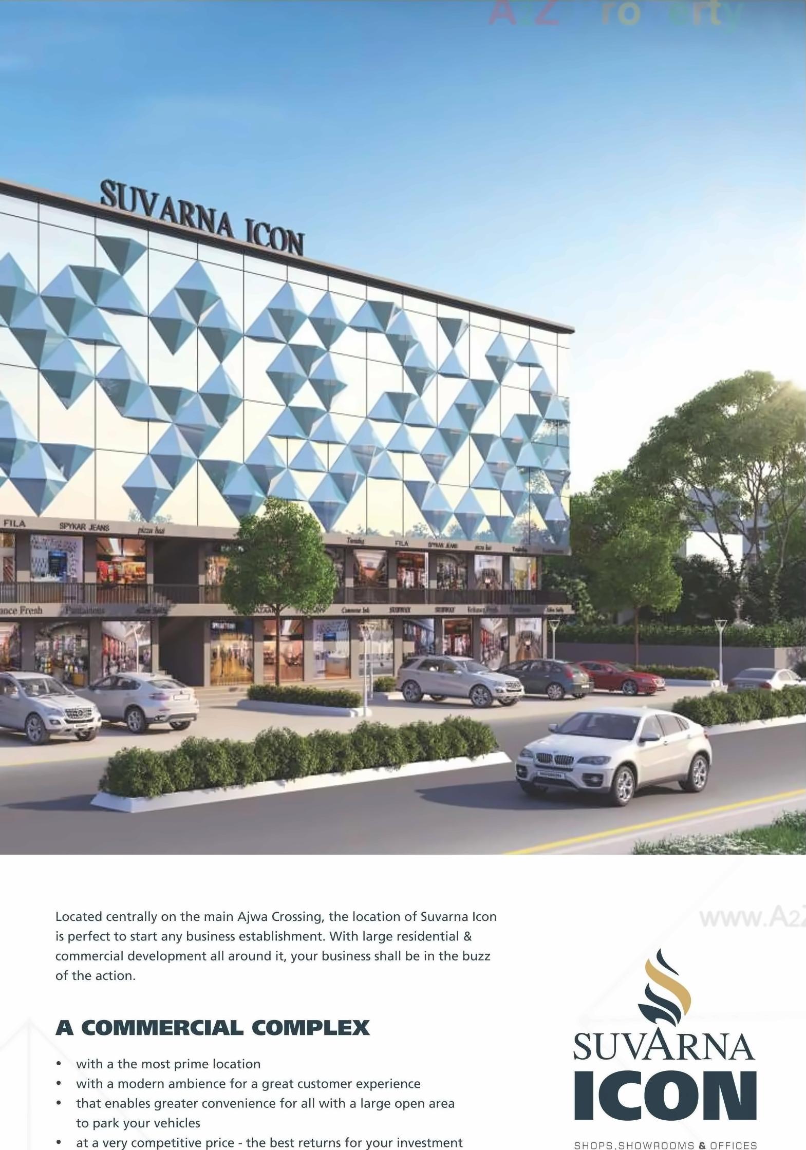 3D Elevation of real estate project Suvarna Icon located at Vadodara, Vadodara, Gujarat