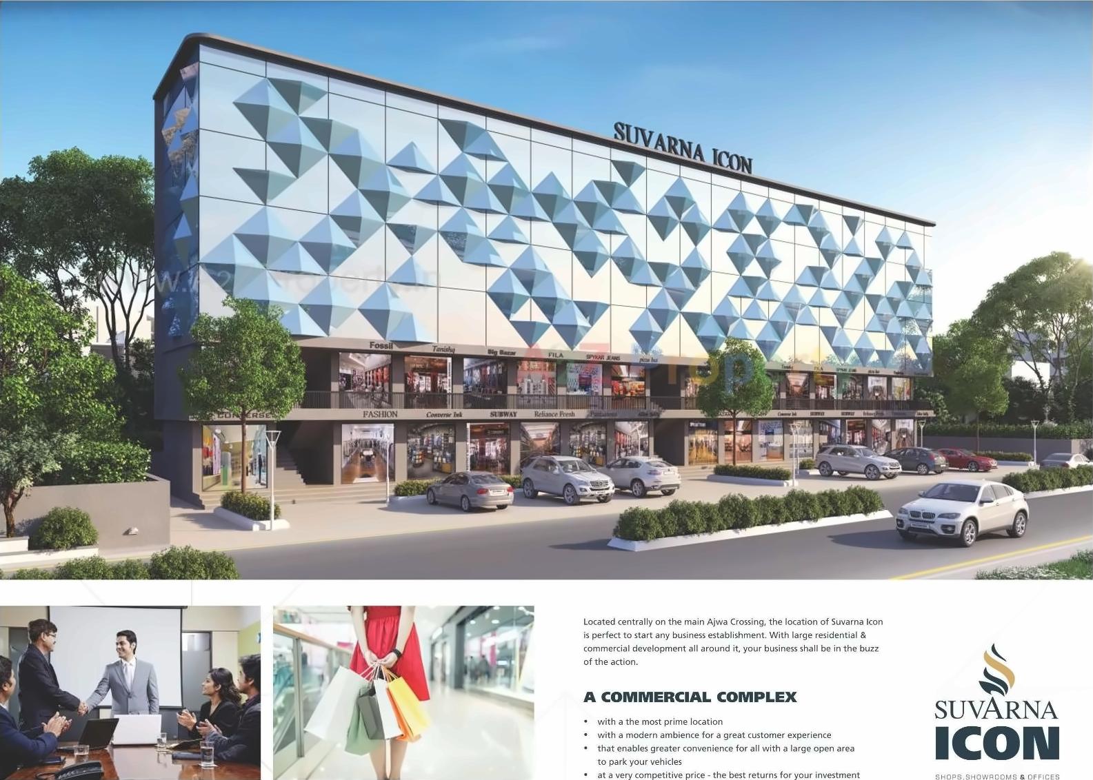 3D Elevation of real estate project Suvarna Icon located at Vadodara, Vadodara, Gujarat